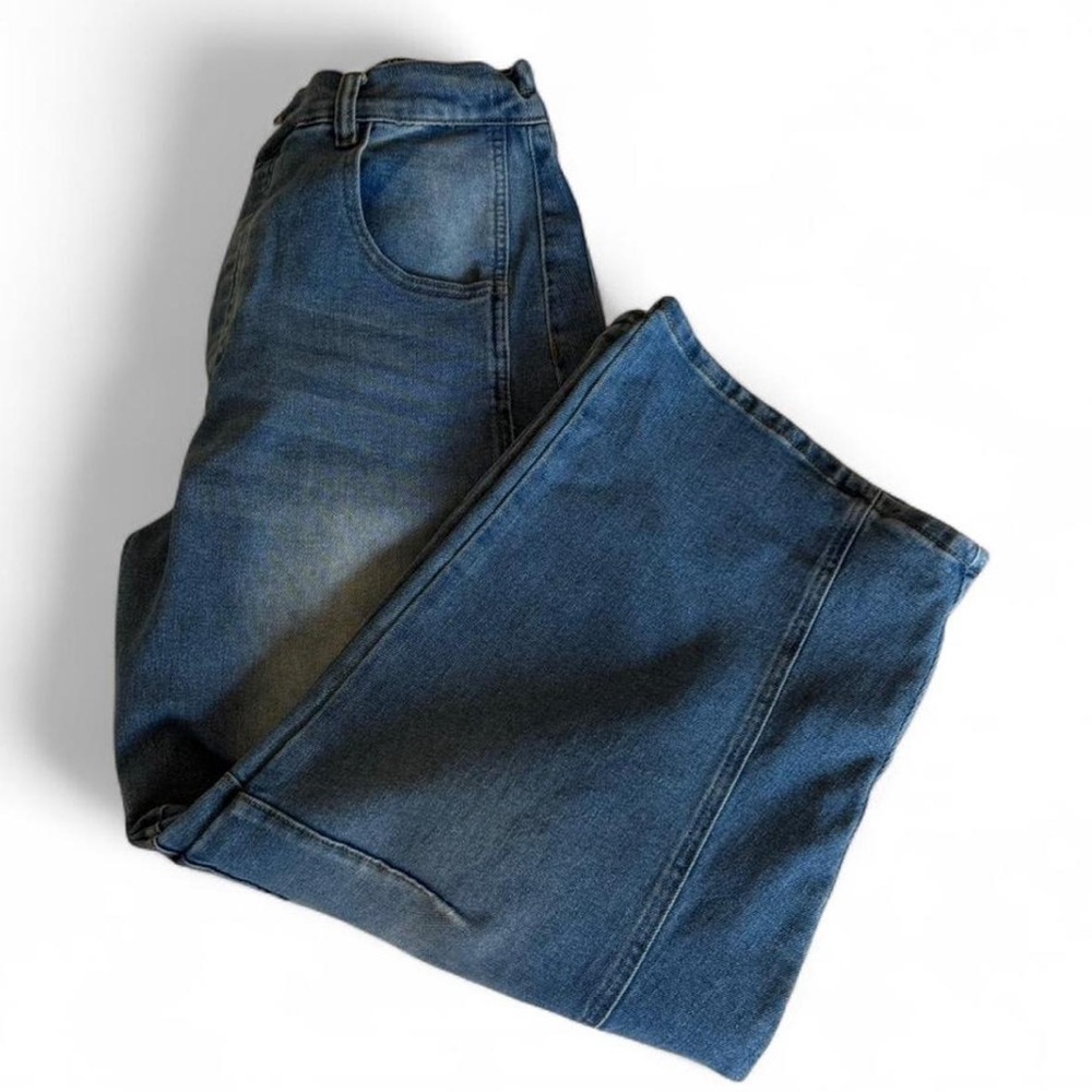 Blue Velvet Barrel Jeans